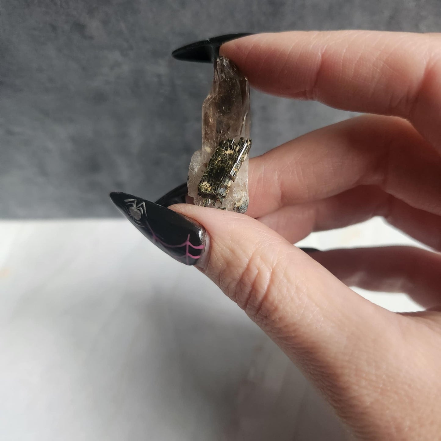 Aegirine & Smoky Quartz