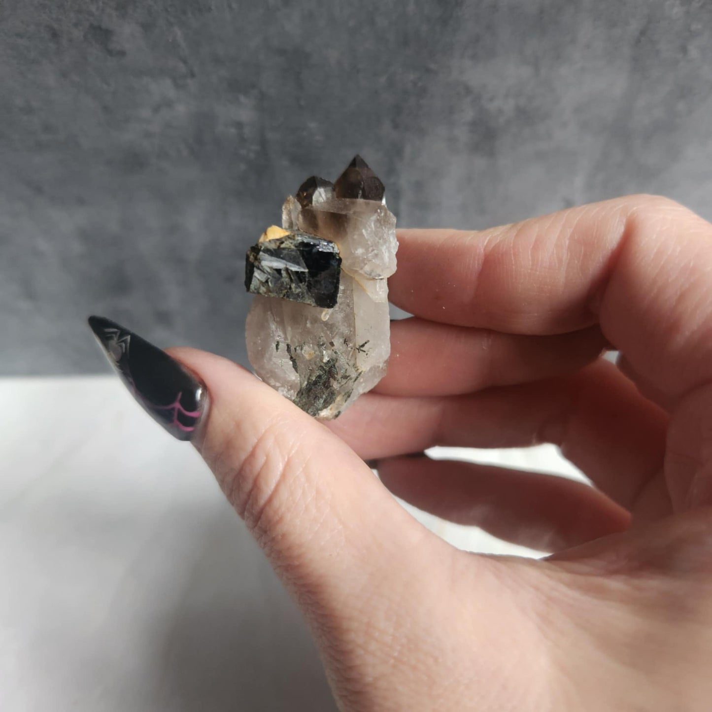Aegirine & Smoky Quartz