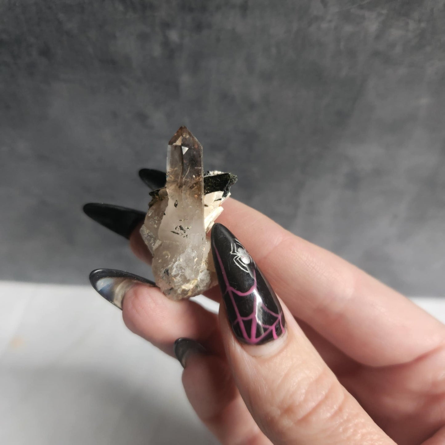 Aegirine & Smoky Quartz