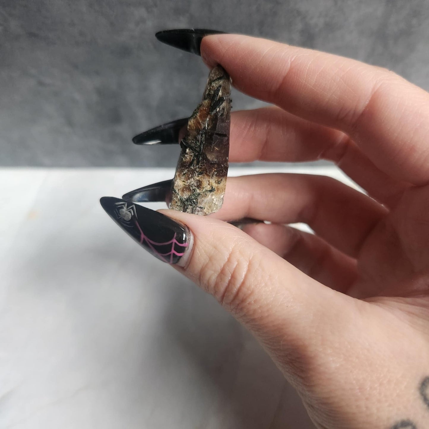 Aegirine & Smoky Quartz
