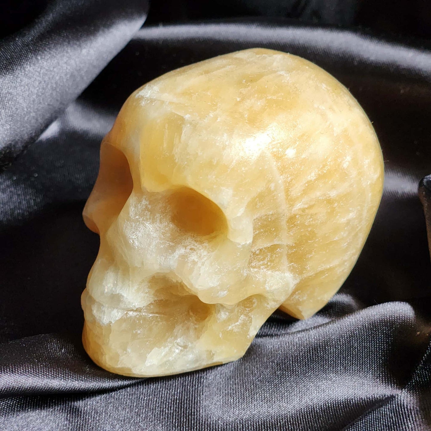Orange Calcite Skulls