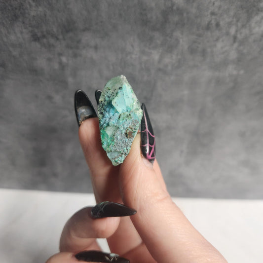 Chrysocolla on Quartz