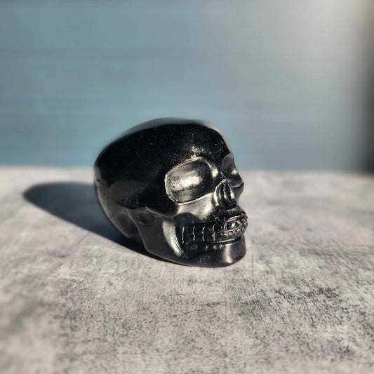 Black Obsidian Skull