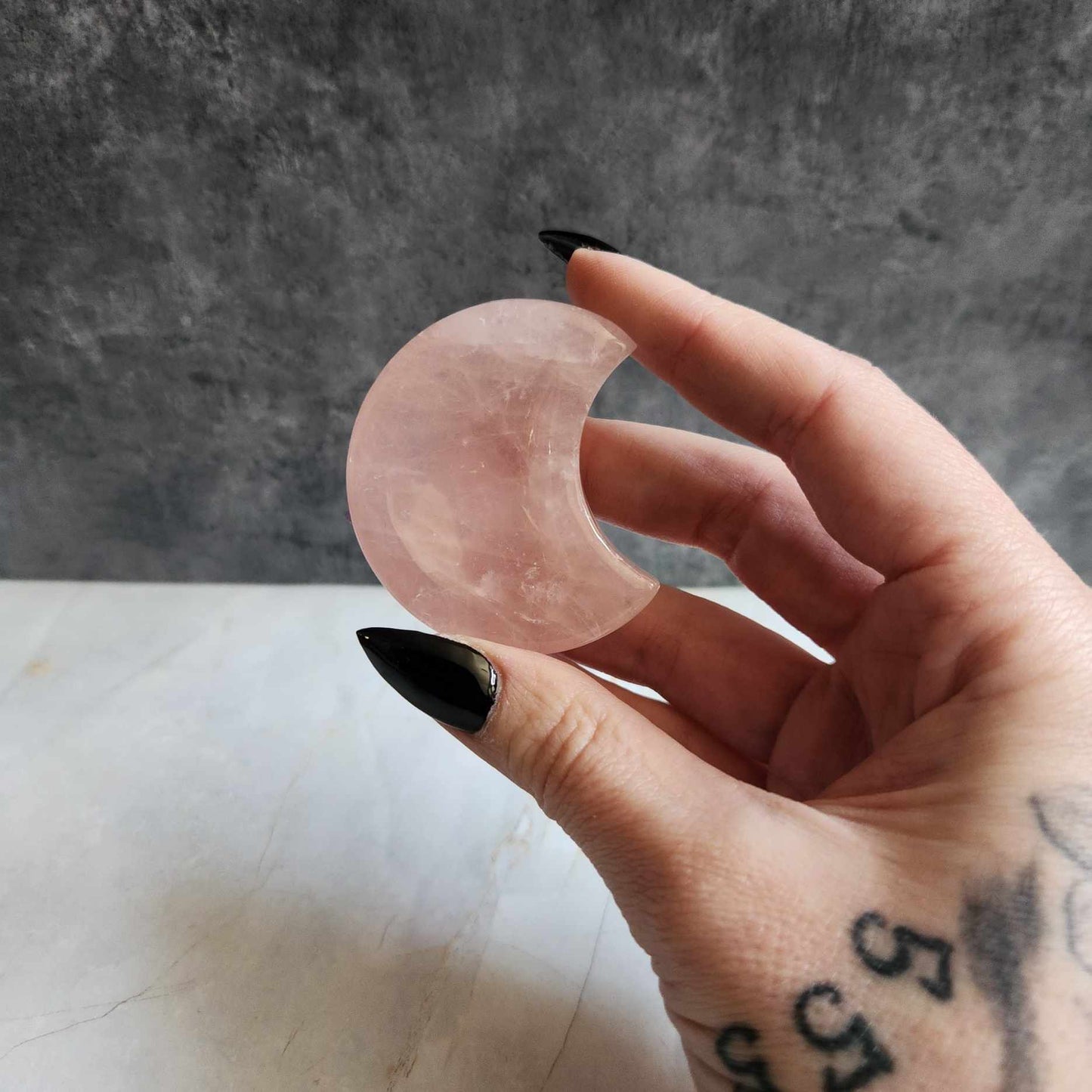 Rose Quartz Moon Dish