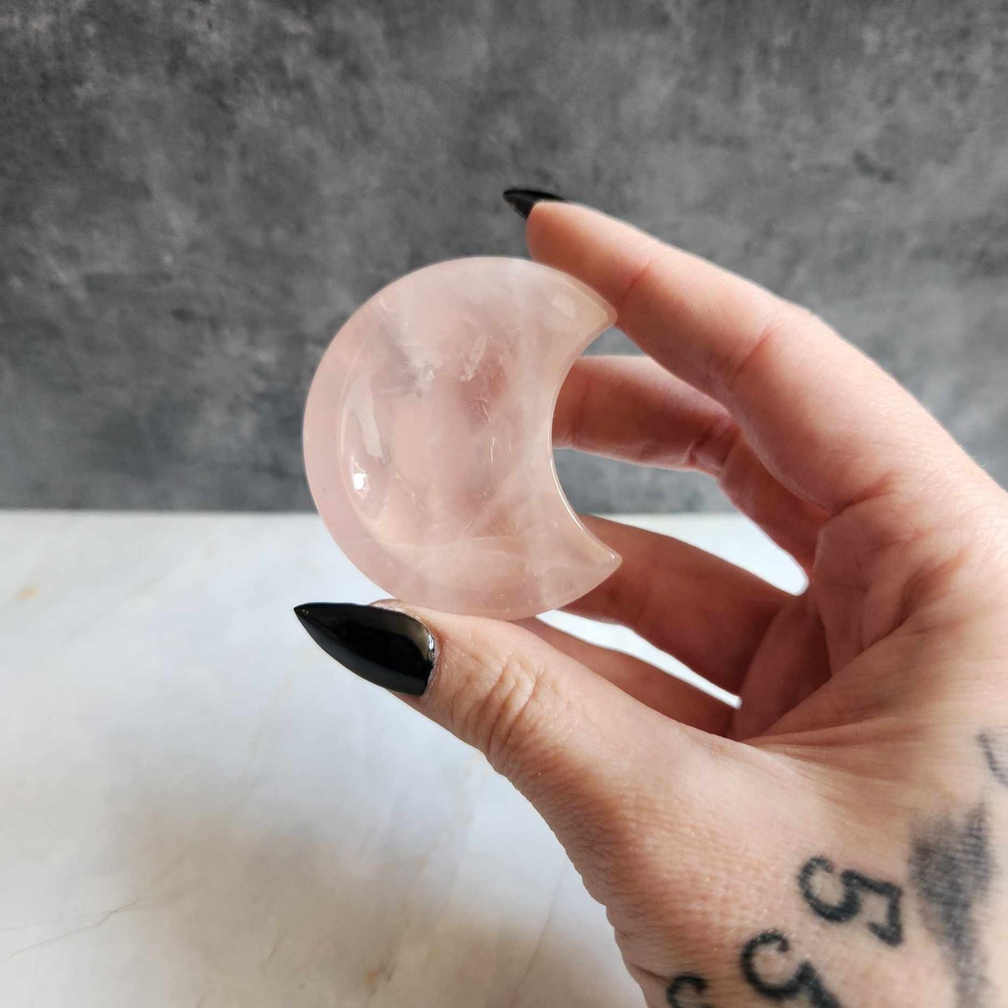 Rose Quartz Moon Dish