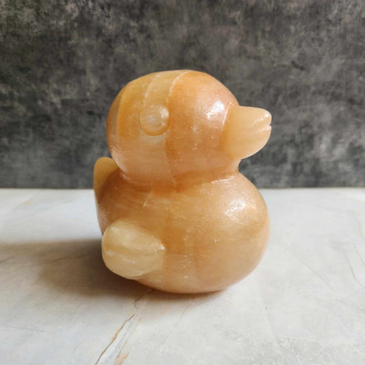 Orange Calcite Duck