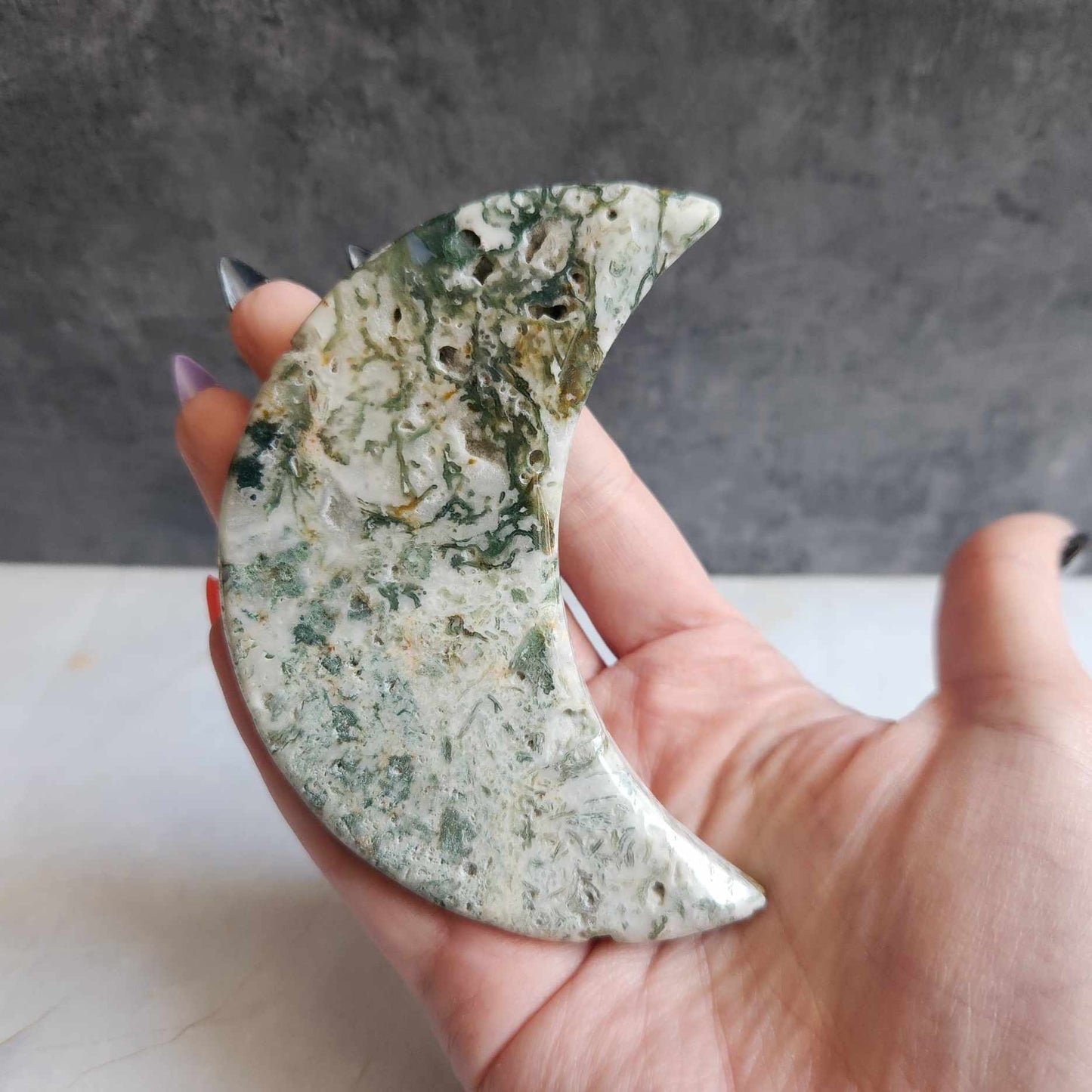 Moss Agate Moon