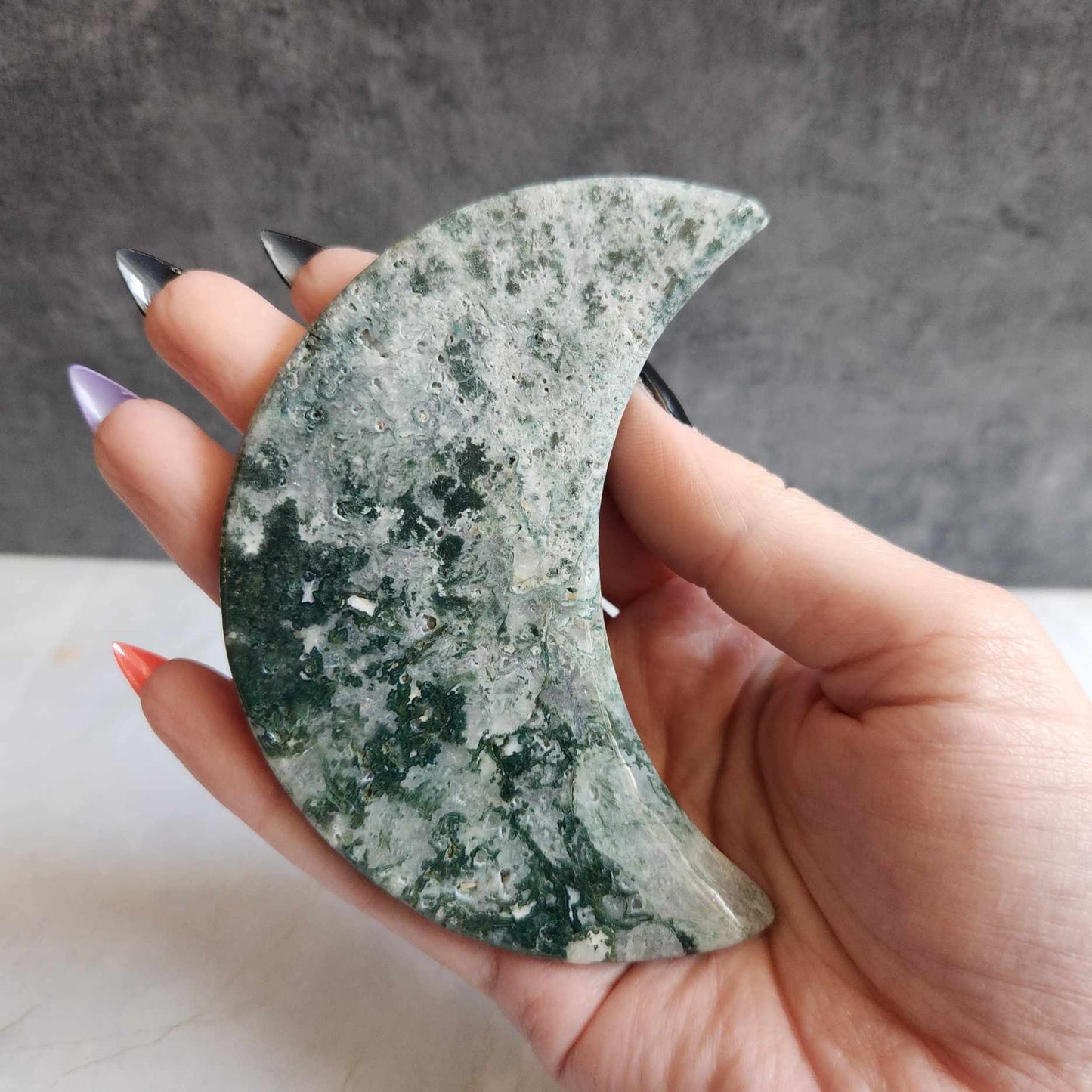 Moss Agate Moon