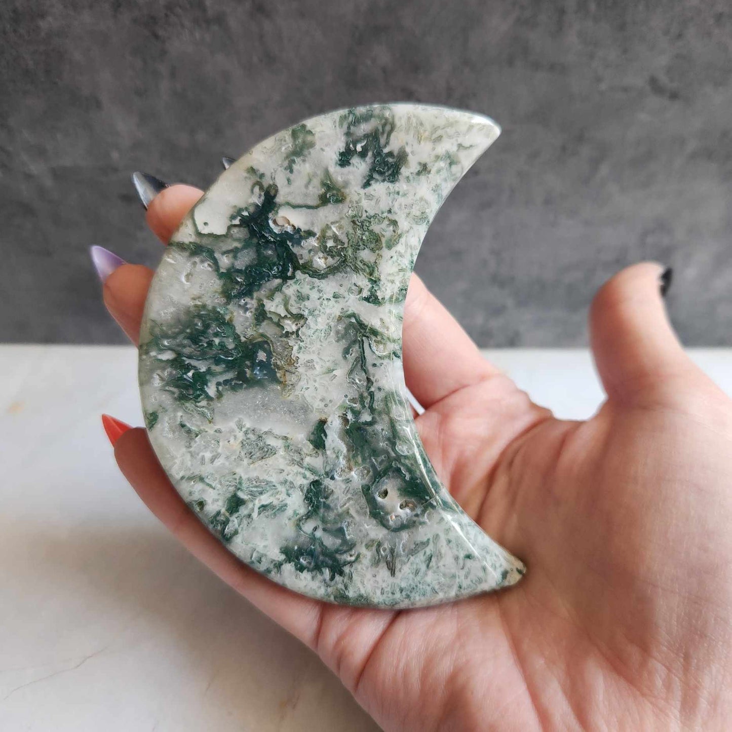 Moss Agate Moon