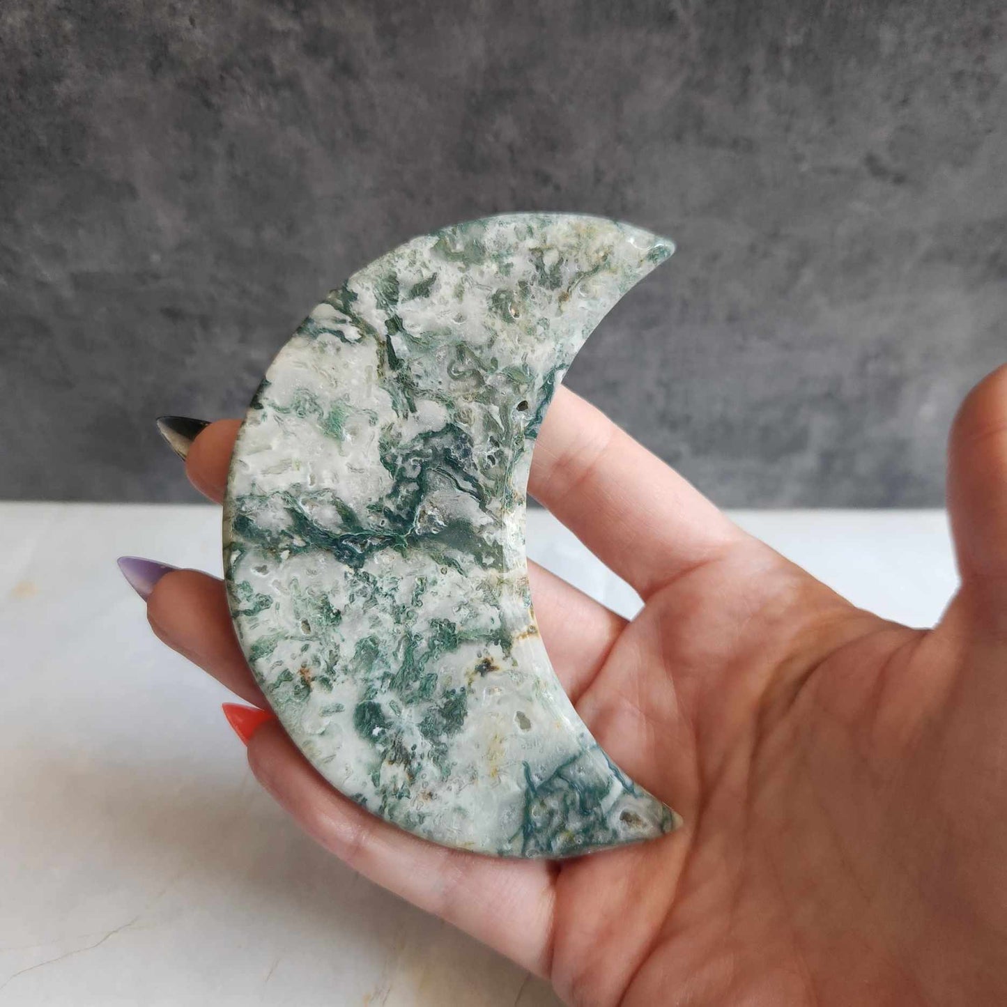 Moss Agate Moon