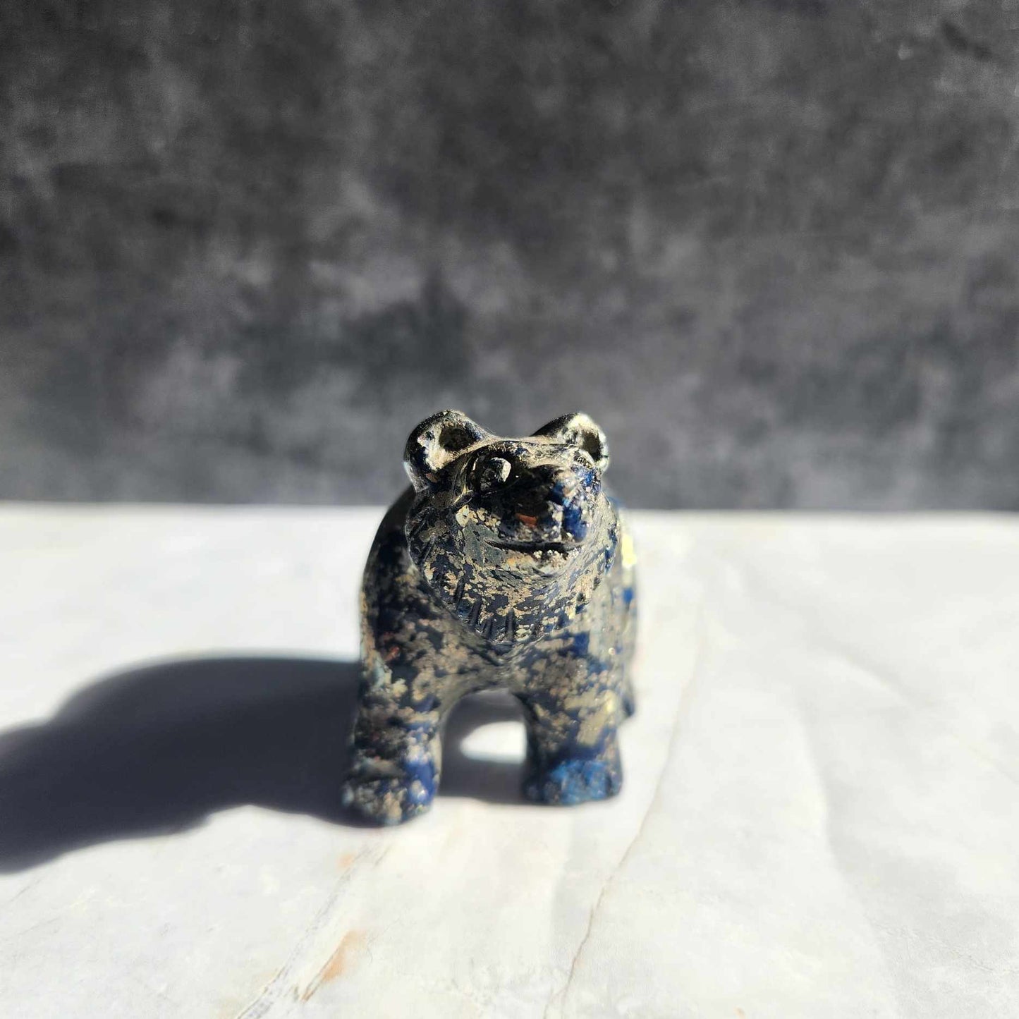 Pyrite & Azurite Bear