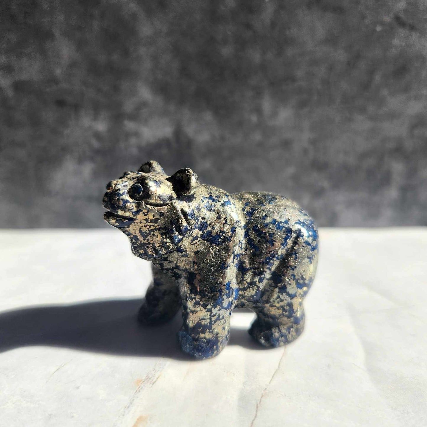 Pyrite & Azurite Bear