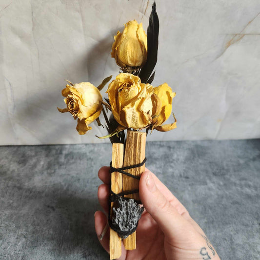 Yellow Roses, Palo Santo & Black Kyanite