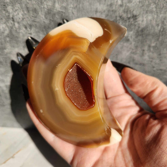 Druzy Agate Moon