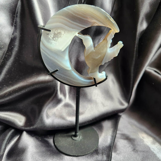 Druzy Agate Hummingbird