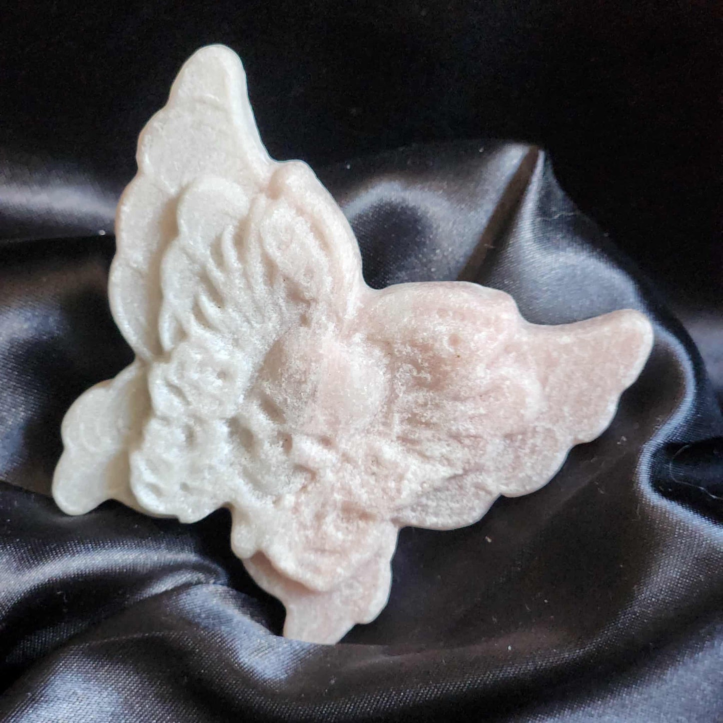 Pink Opal Skull & Butterfly