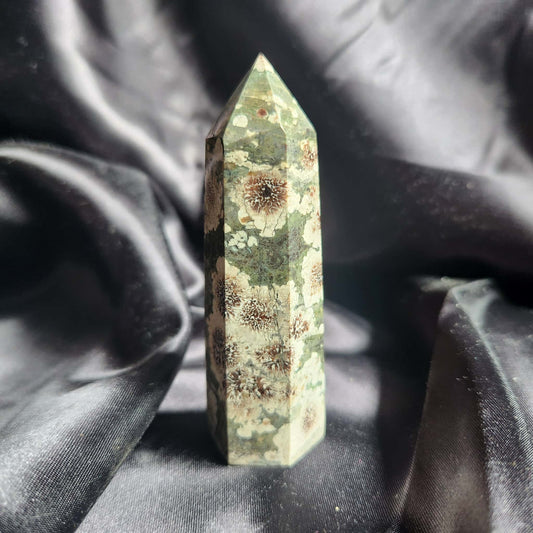 Green Cherry Blossom Agate